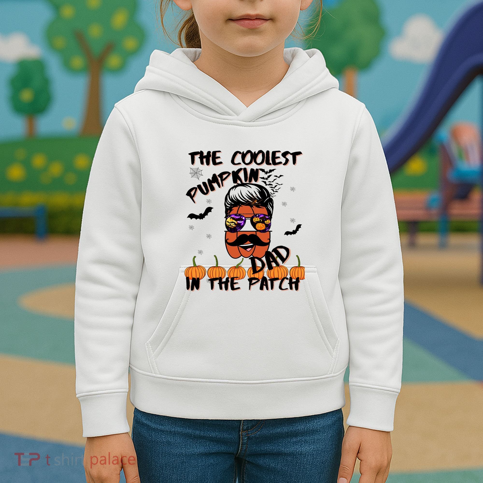 Coolest Pumpkin In The Patch Funny Halloween Dad Gift Cool Gift Kids Hoodie