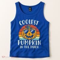 Coolest Pumpkin In The Patch Halloween Tank Top thumb 2