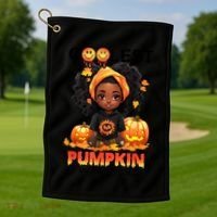 Coolest Pumpkin In The Patch Halloween Ns Gift Golf Towel thumb 1