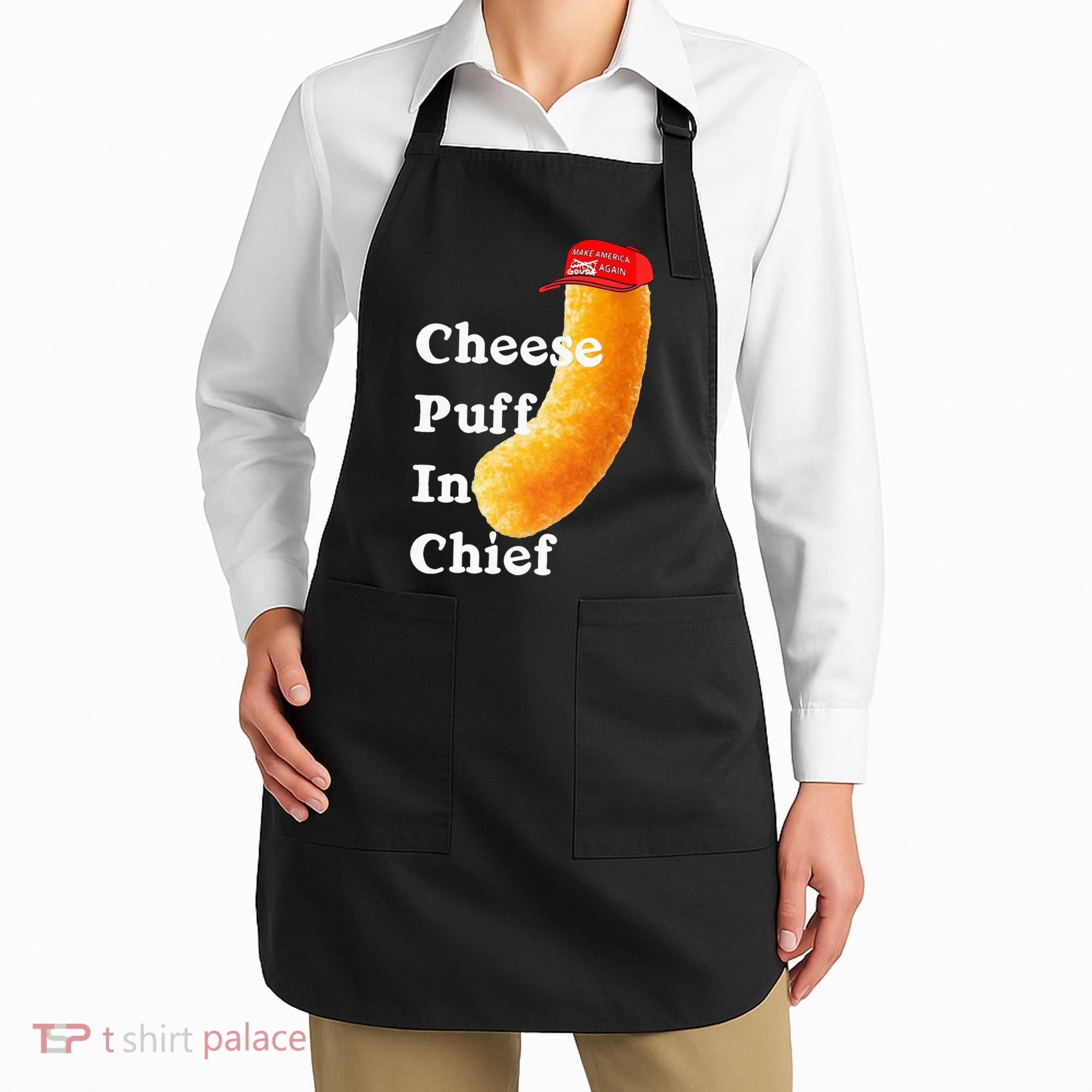 Cheese Puff In Chief Orange Trump Apron