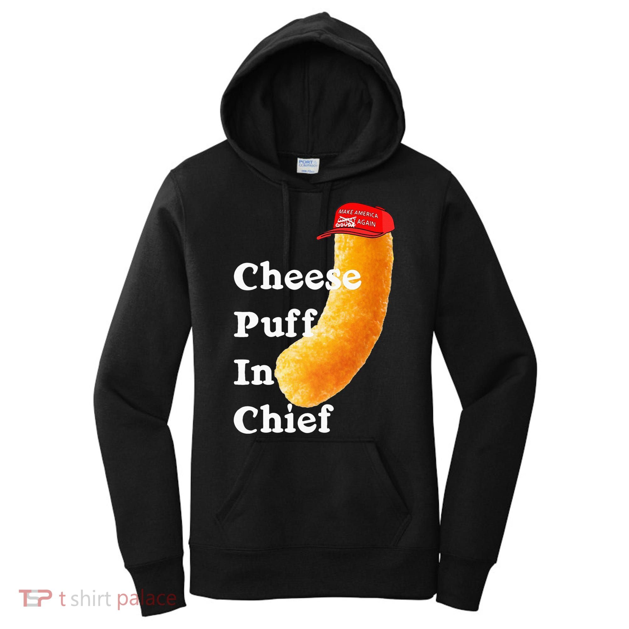 Cheese Puff In Chief Orange Trump Women's Hoodie