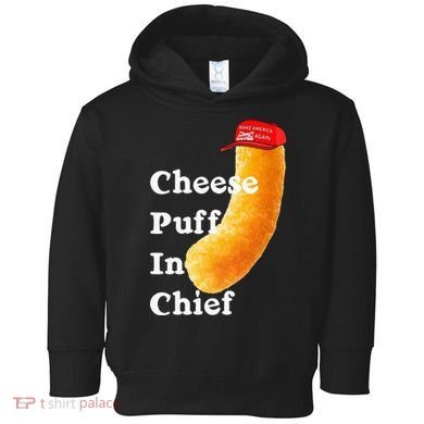 Cheese Puff In Chief Orange Trump Toddler Hoodie