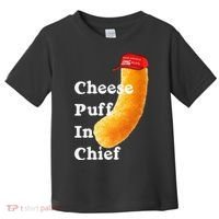 Cheese Puff In Chief Orange Trump Toddler T-Shirt thumb 0