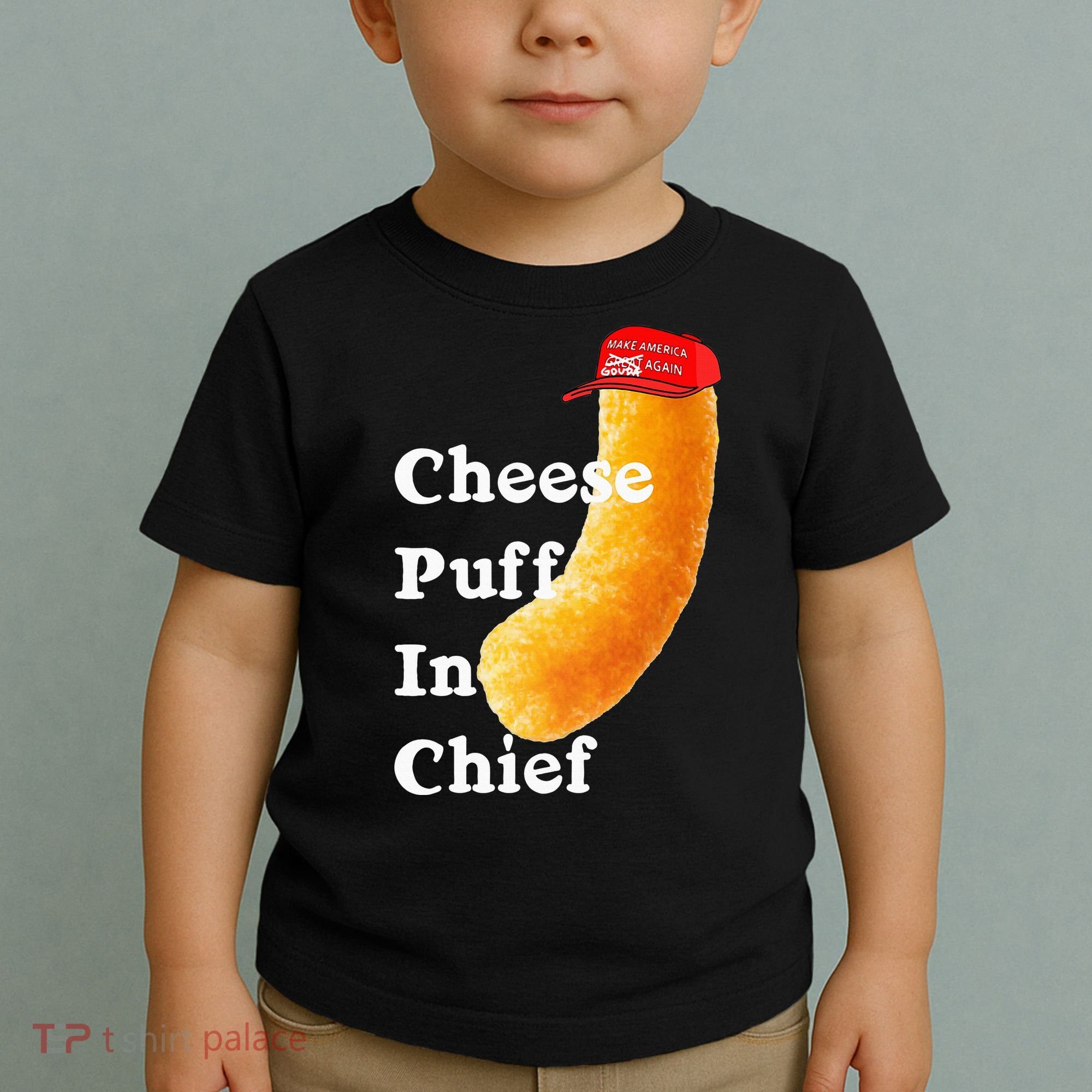 Cheese Puff In Chief Orange Trump Toddler T-Shirt