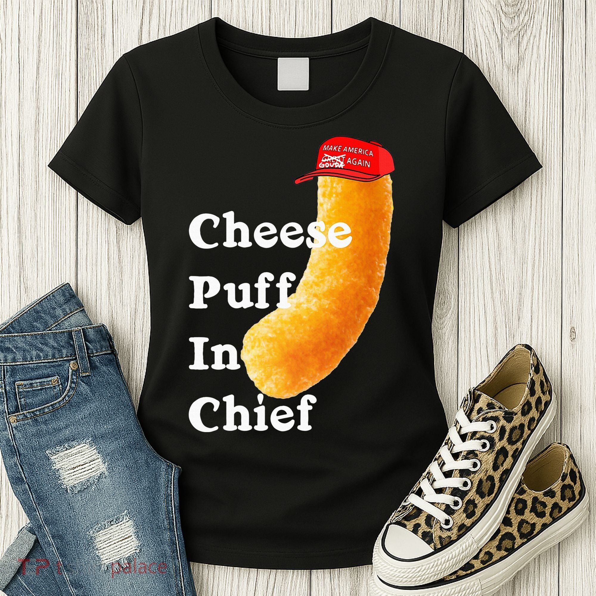 Cheese Puff In Chief Orange Trump Women's T-Shirt