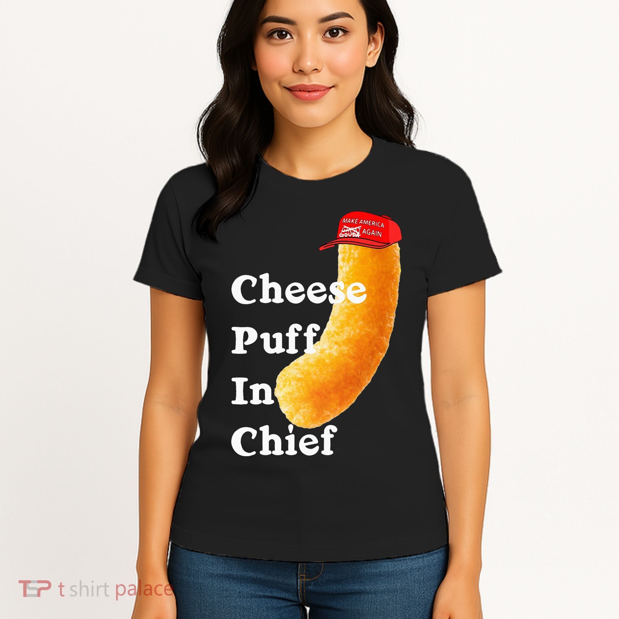 Cheese Puff In Chief Orange Trump Women's T-Shirt
