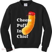Cheese Puff In Chief Orange Trump Kids Sweatshirt thumb 0