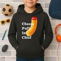 Cheese Puff In Chief Orange Trump Kids Hoodie thumb 2