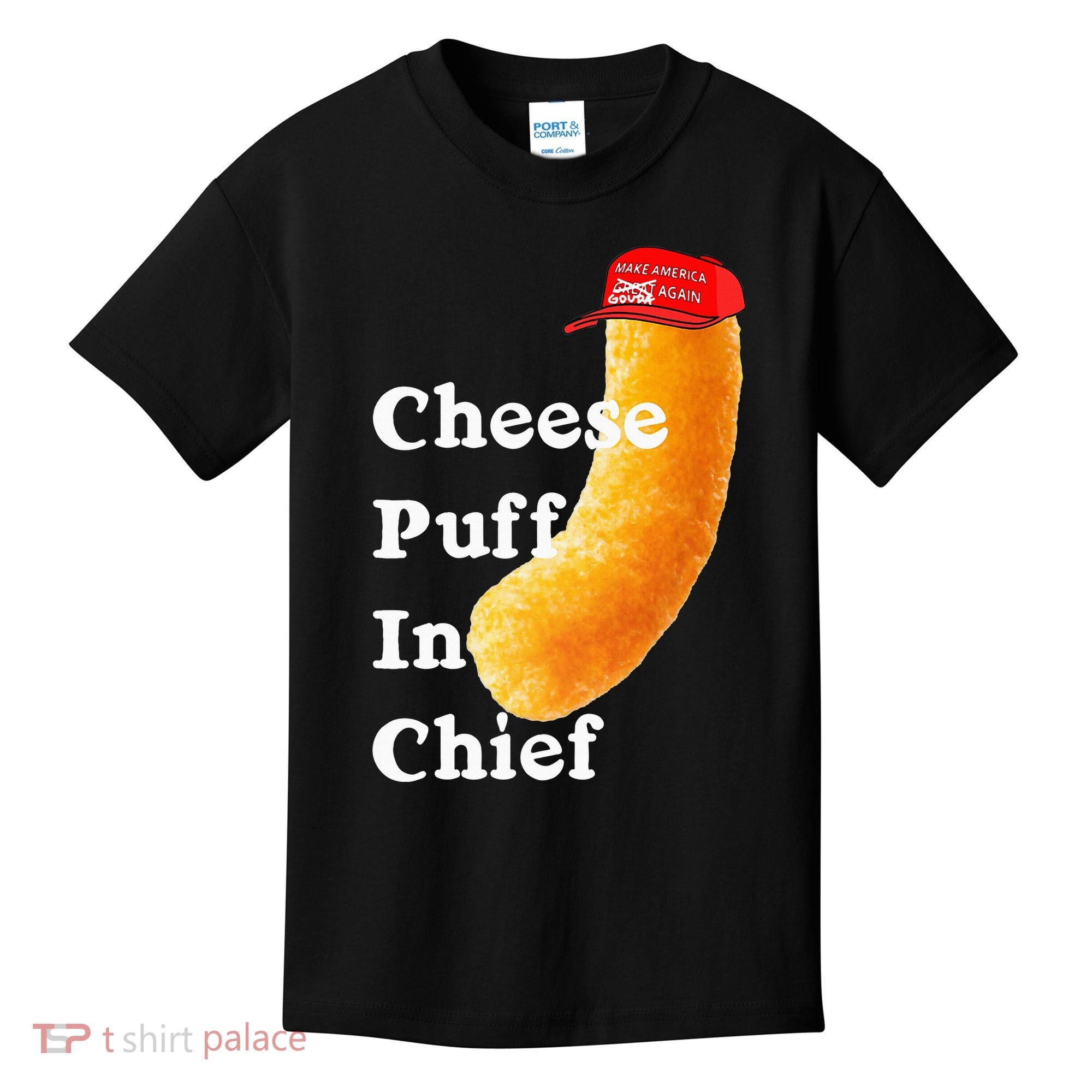 Cheese Puff In Chief Orange Trump Kids T-Shirt