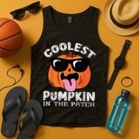 Coolest Pumpkin In The Patch Halloween Tank Top thumb 4