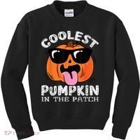 Coolest Pumpkin In The Patch Halloween Kids Sweatshirt thumb 0