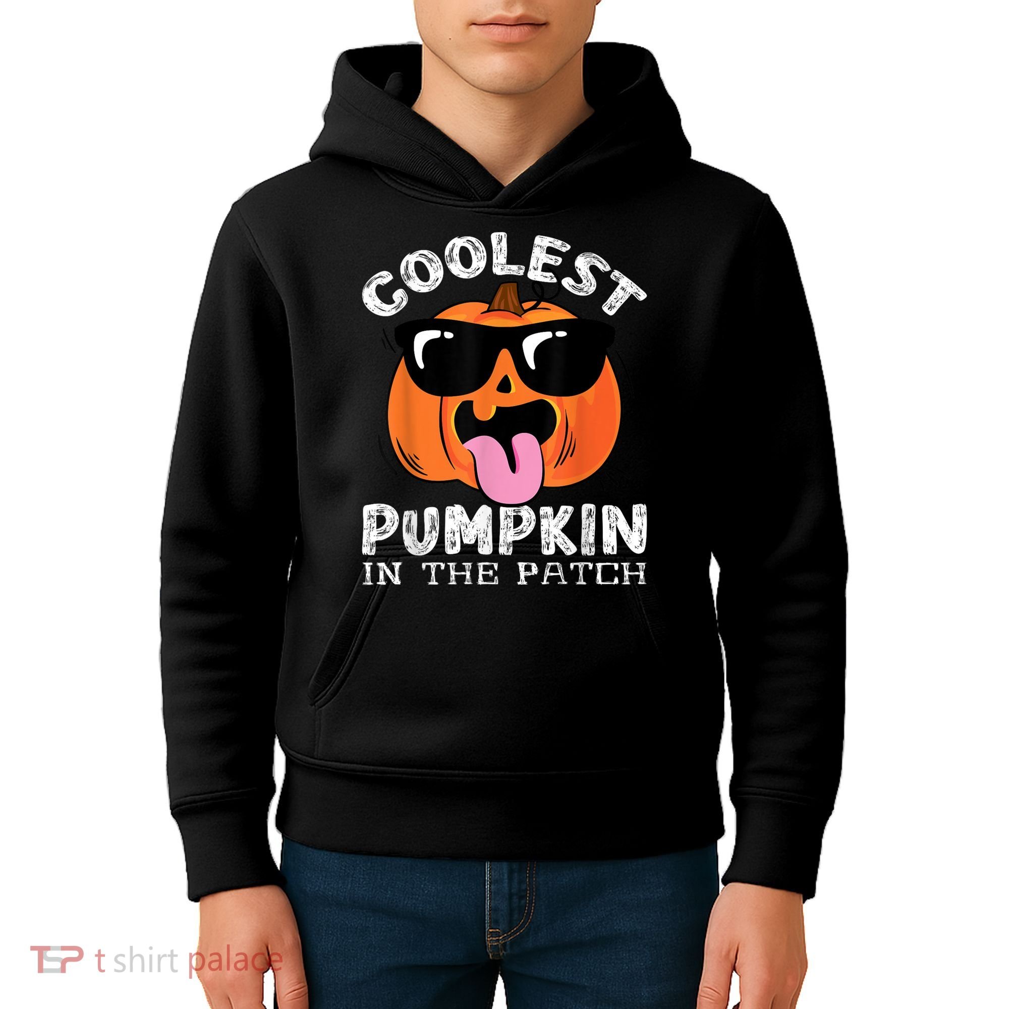 Coolest Pumpkin In The Patch Halloween Kids Hoodie