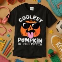 Coolest Pumpkin In The Patch Halloween Kids T-Shirt thumb 3