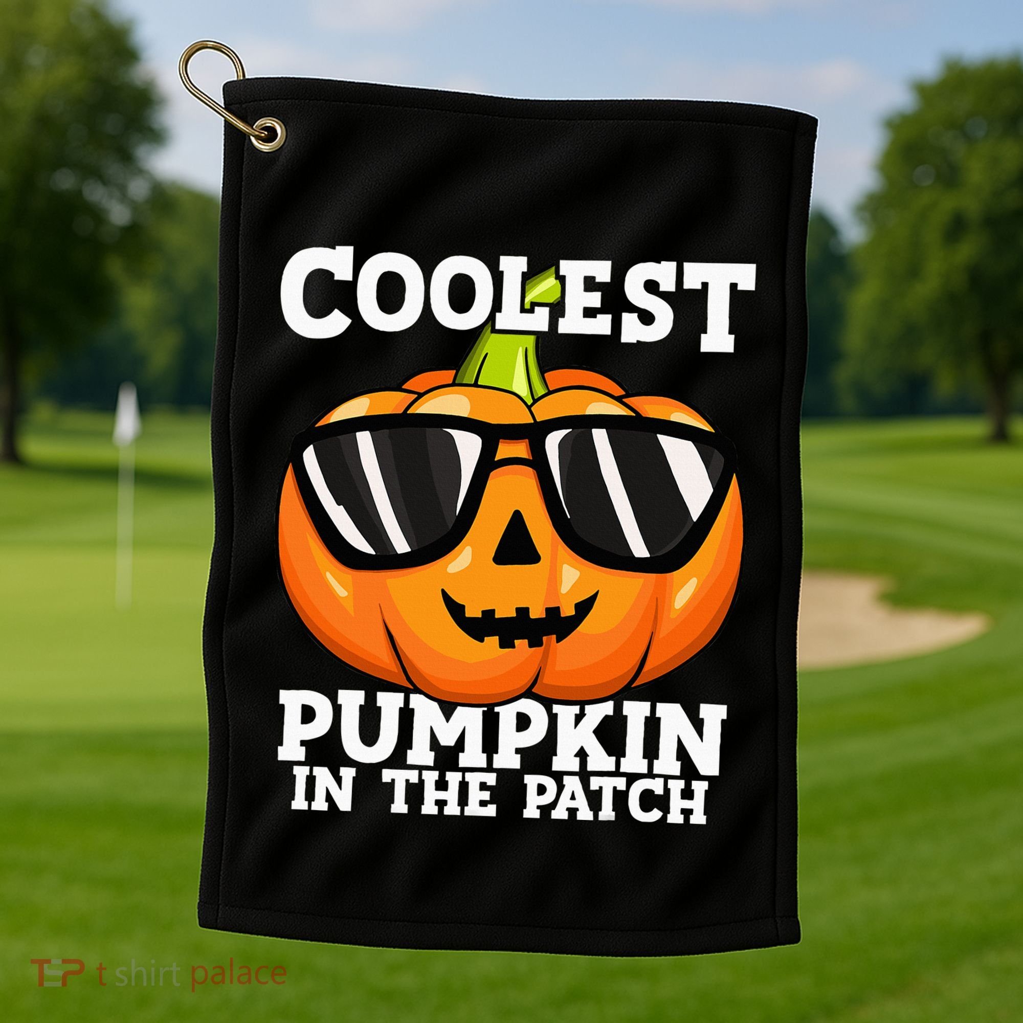 Coolest Pumpkin In The Patch Halloween Golf Towel