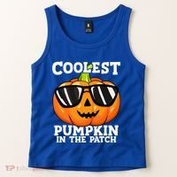 Coolest Pumpkin In The Patch Halloween Tank Top thumb 2
