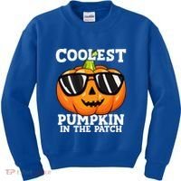 Coolest Pumpkin In The Patch Halloween Kids Sweatshirt thumb 0