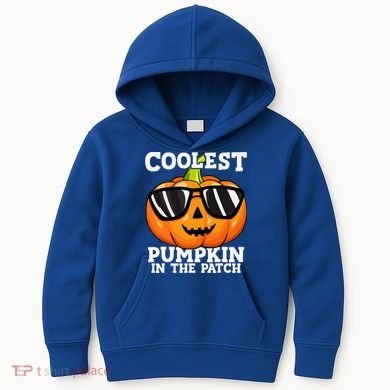 Coolest Pumpkin In The Patch Halloween Kids Hoodie