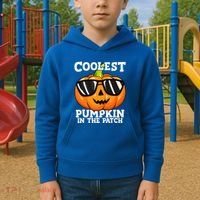 Coolest Pumpkin In The Patch Halloween Kids Hoodie thumb 2