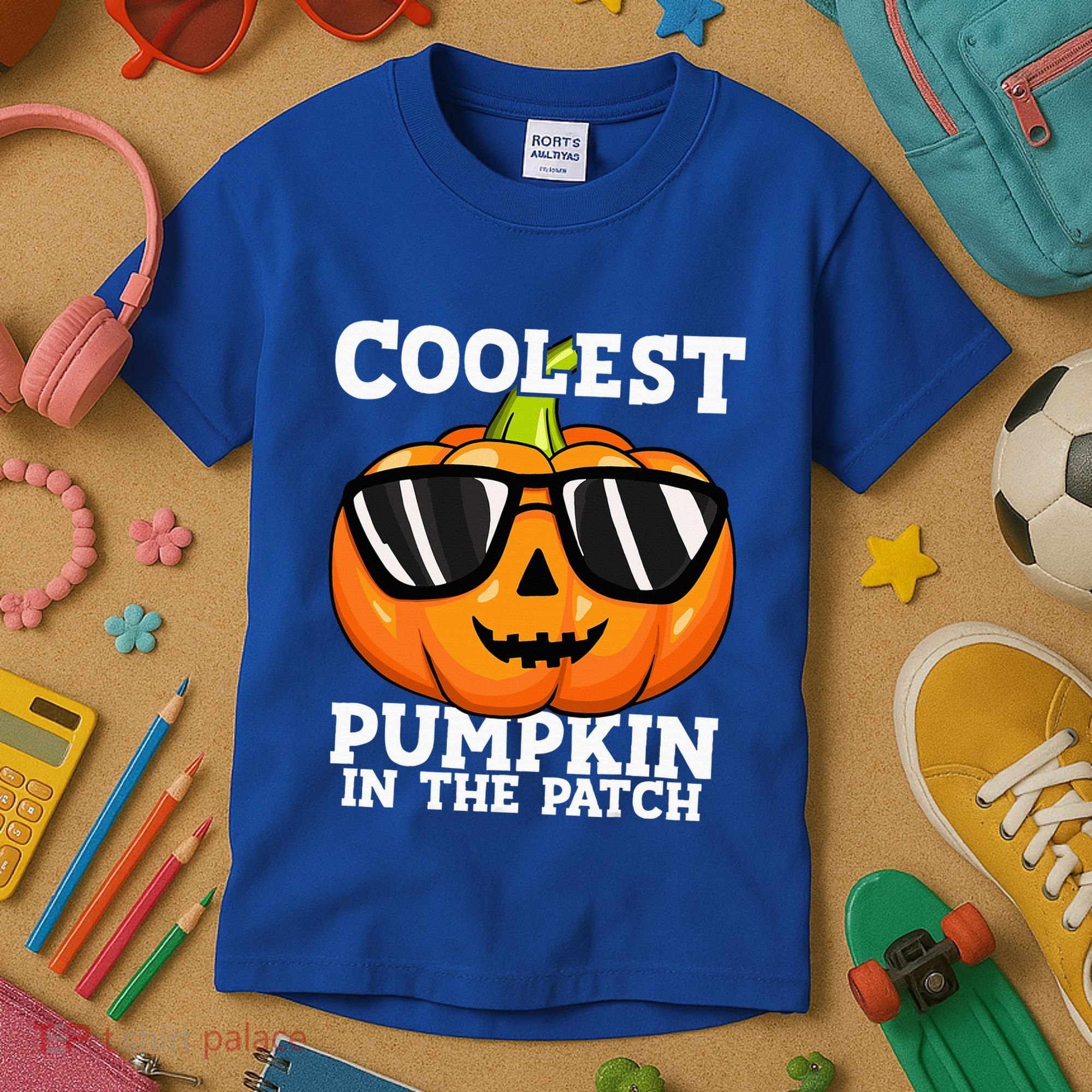 Coolest Pumpkin In The Patch Halloween Kids T-Shirt