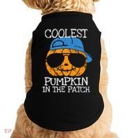 Coolest Pumpkin In The Patch Halloween Boy Girl Teens Doggie Tank thumb 0