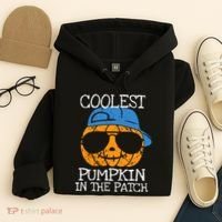 Coolest Pumpkin In The Patch Halloween Boy Girl Teens Hoodie thumb 4