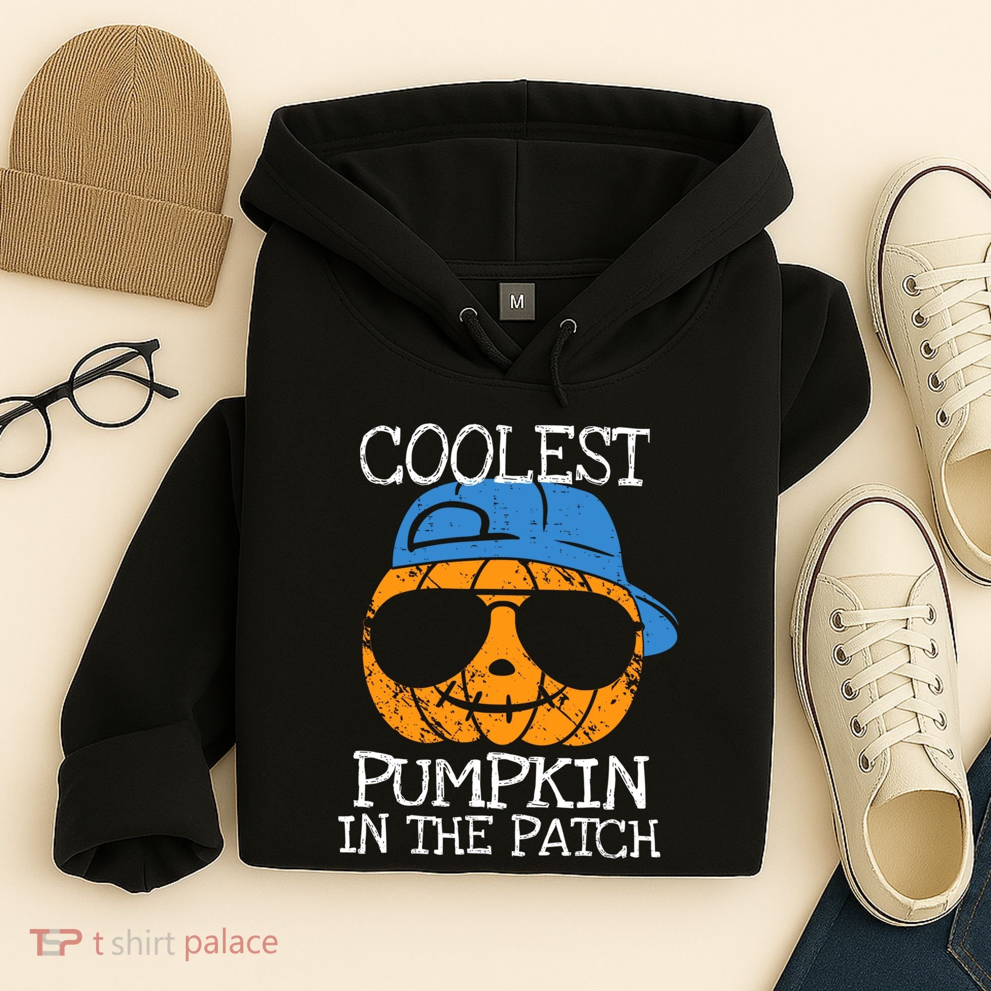 Coolest Pumpkin In The Patch Halloween Boy Girl Teens Hoodie