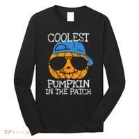 Coolest Pumpkin In The Patch Halloween Boy Girl Teens Long Sleeve Shirt thumb 0