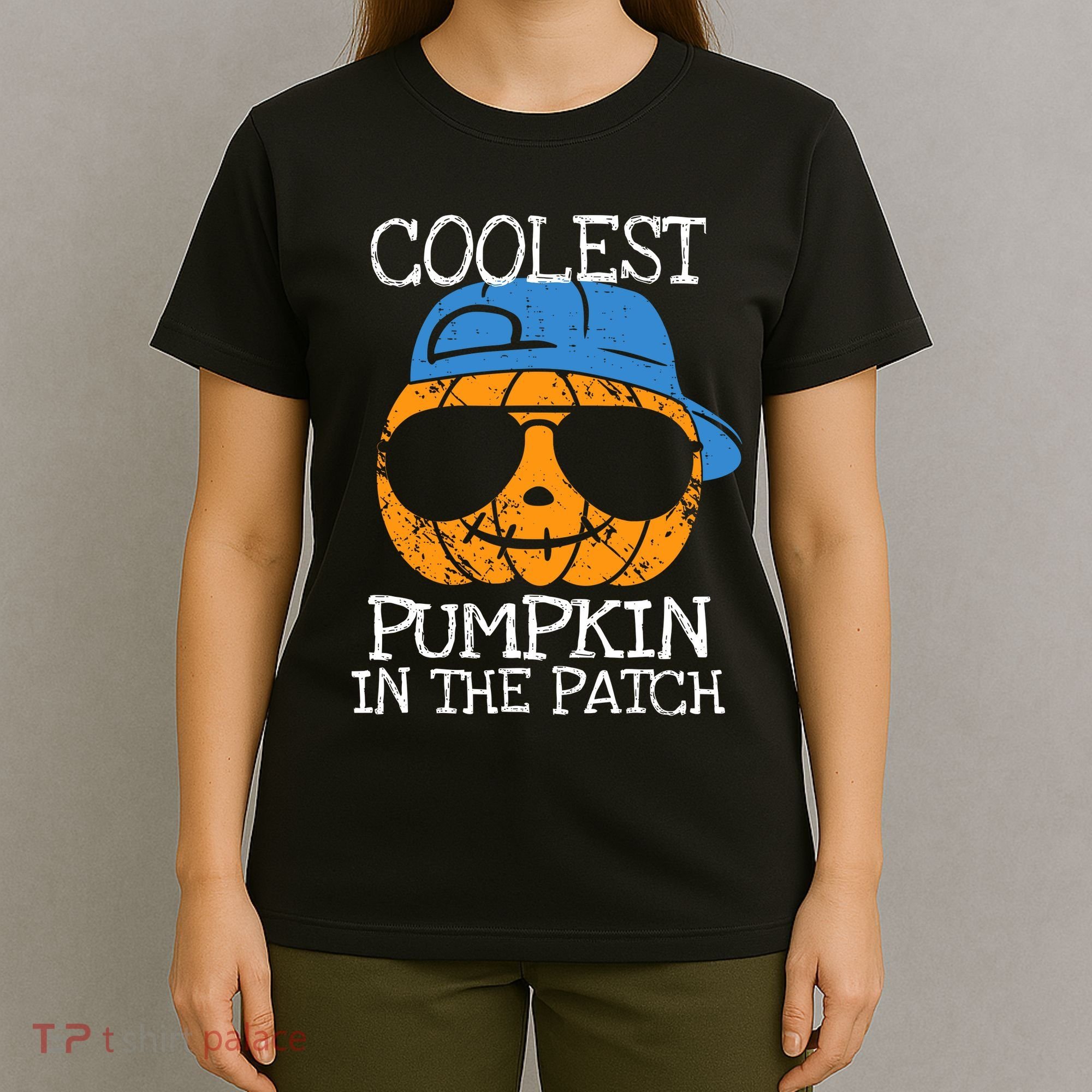 Coolest Pumpkin In The Patch Halloween Boy Girl Teens T-Shirt