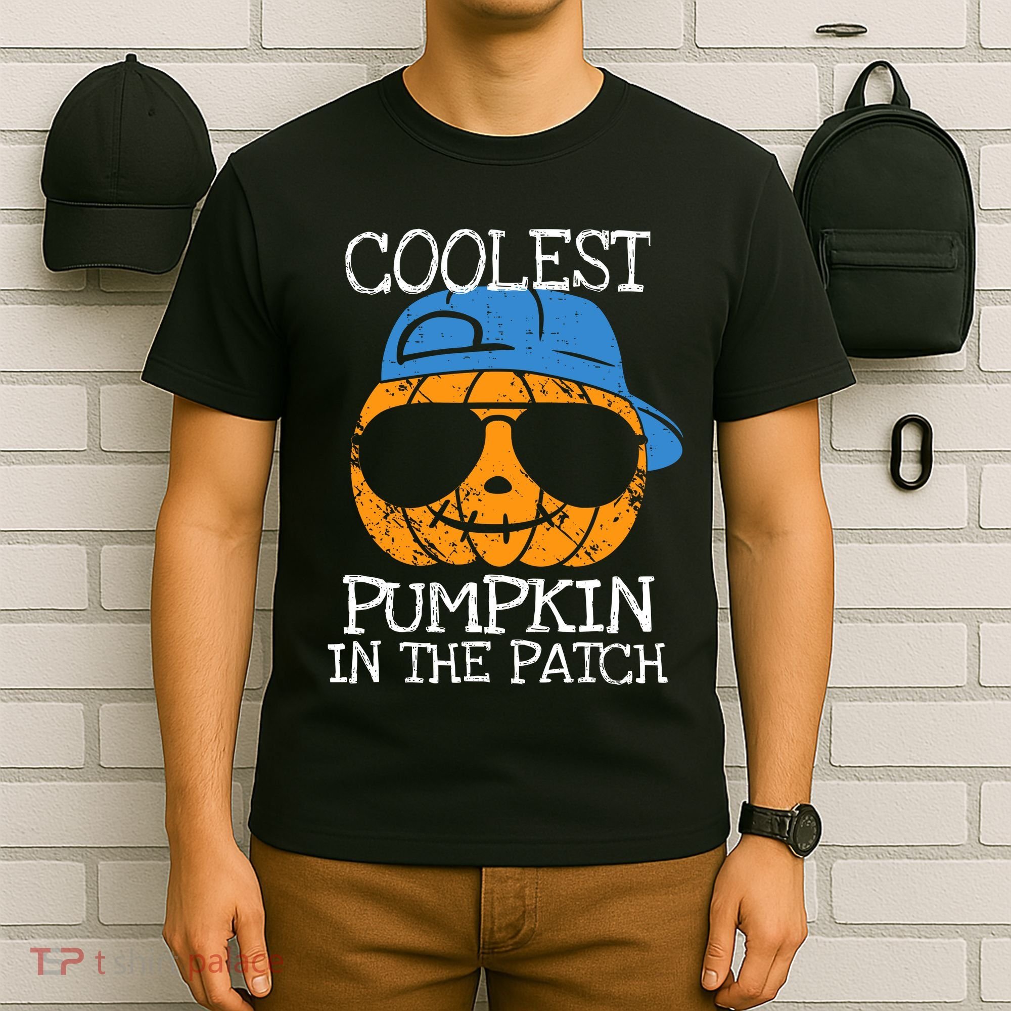 Coolest Pumpkin In The Patch Halloween Boy Girl Teens T-Shirt