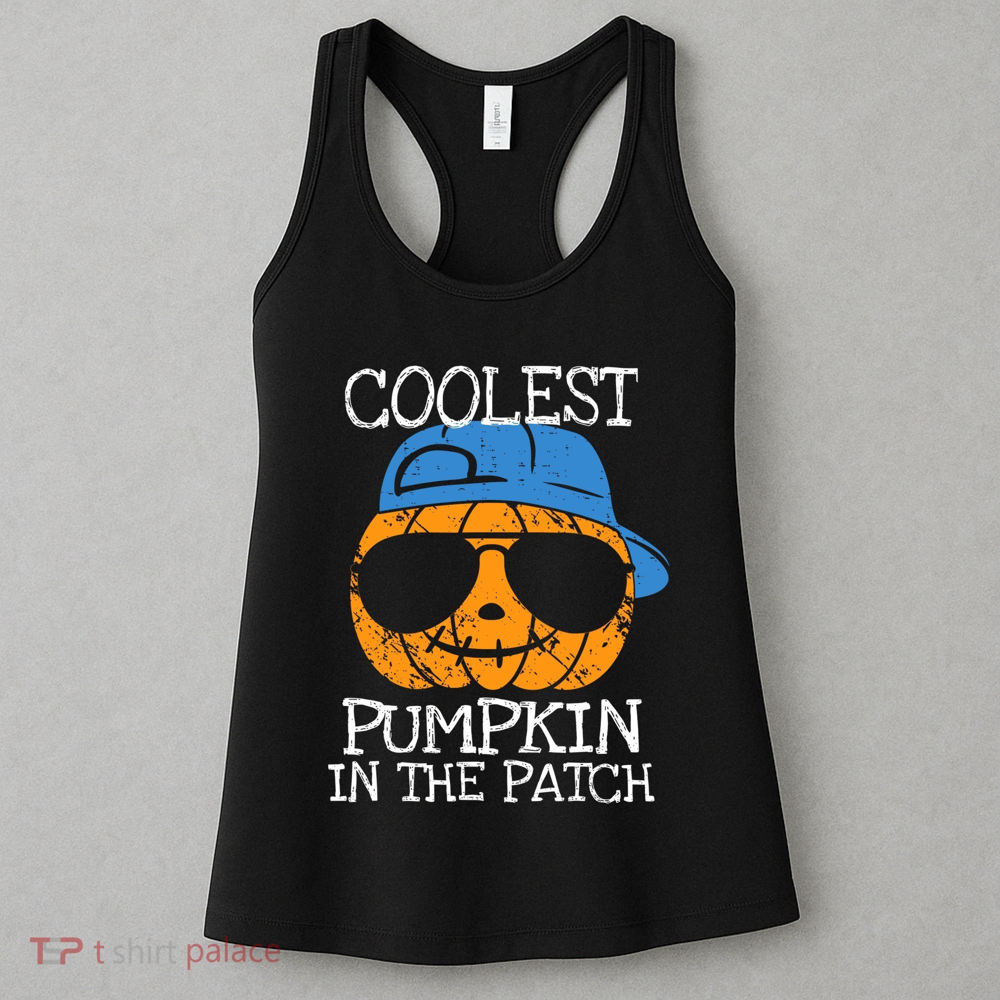 Coolest Pumpkin In The Patch Halloween Boy Girl Teens Women's Tank Top