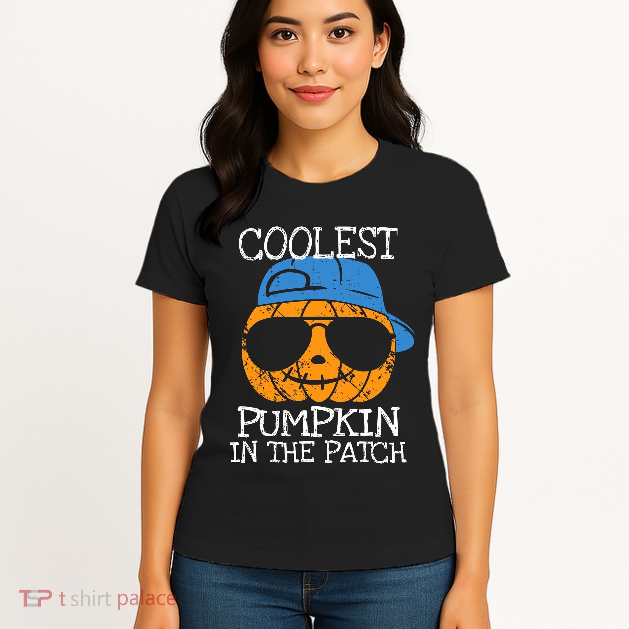 Coolest Pumpkin In The Patch Halloween Boy Girl Teens Women's T-Shirt