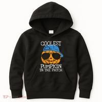Coolest Pumpkin In The Patch Halloween Boy Girl Teens Kids Hoodie thumb 0