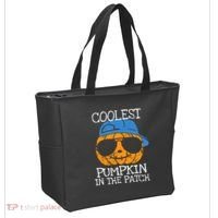 Coolest Pumpkin In The Patch Halloween Boy Girl Teens Tote Bag thumb 2