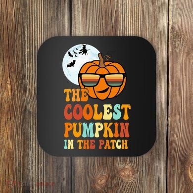 Coolest Pumpkin In The Patch Adorable Halloween Coaster