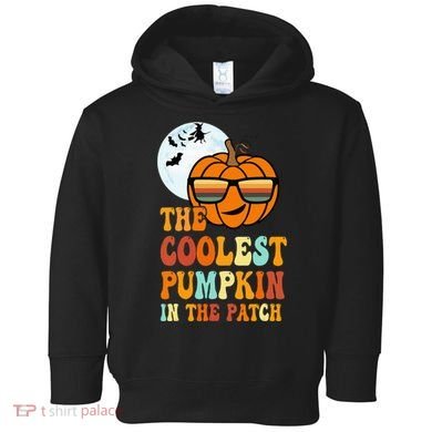Coolest Pumpkin In The Patch Adorable Halloween Toddler Hoodie