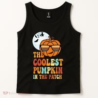 Coolest Pumpkin In The Patch Adorable Halloween Tank Top thumb 2