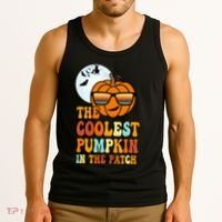 Coolest Pumpkin In The Patch Adorable Halloween Tank Top thumb 3