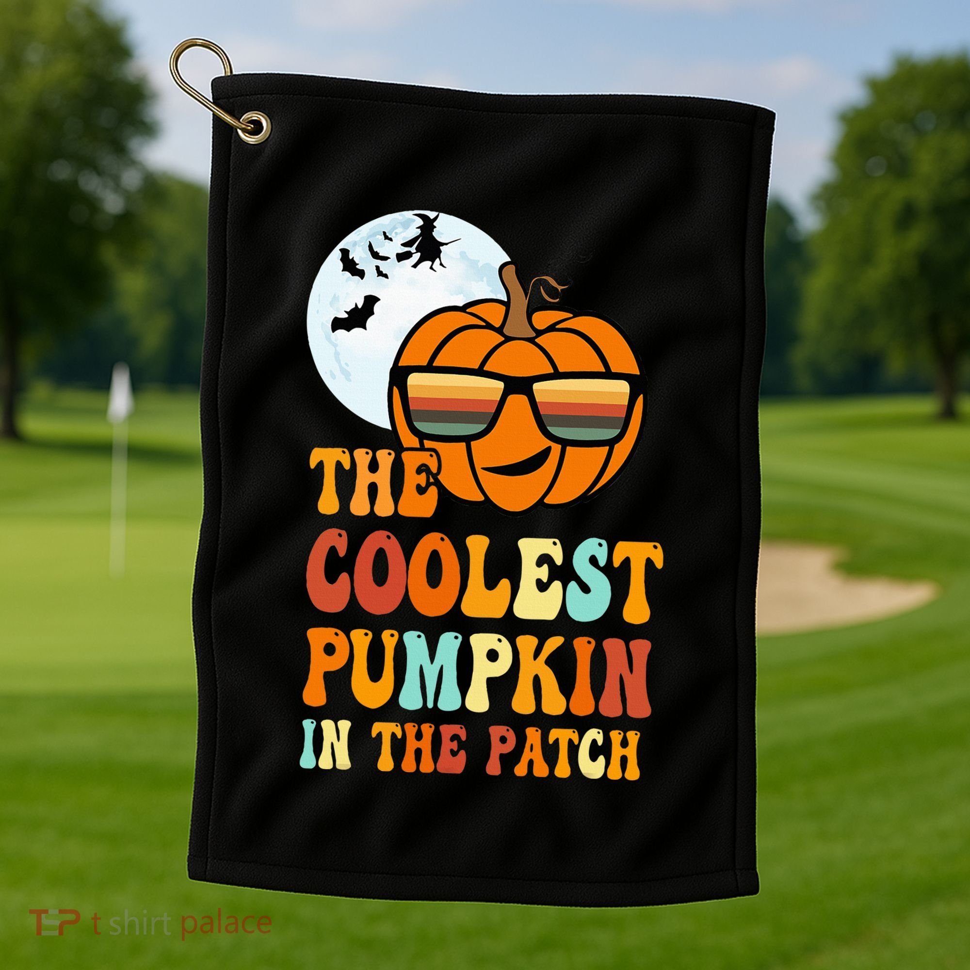 Coolest Pumpkin In The Patch Adorable Halloween Golf Towel