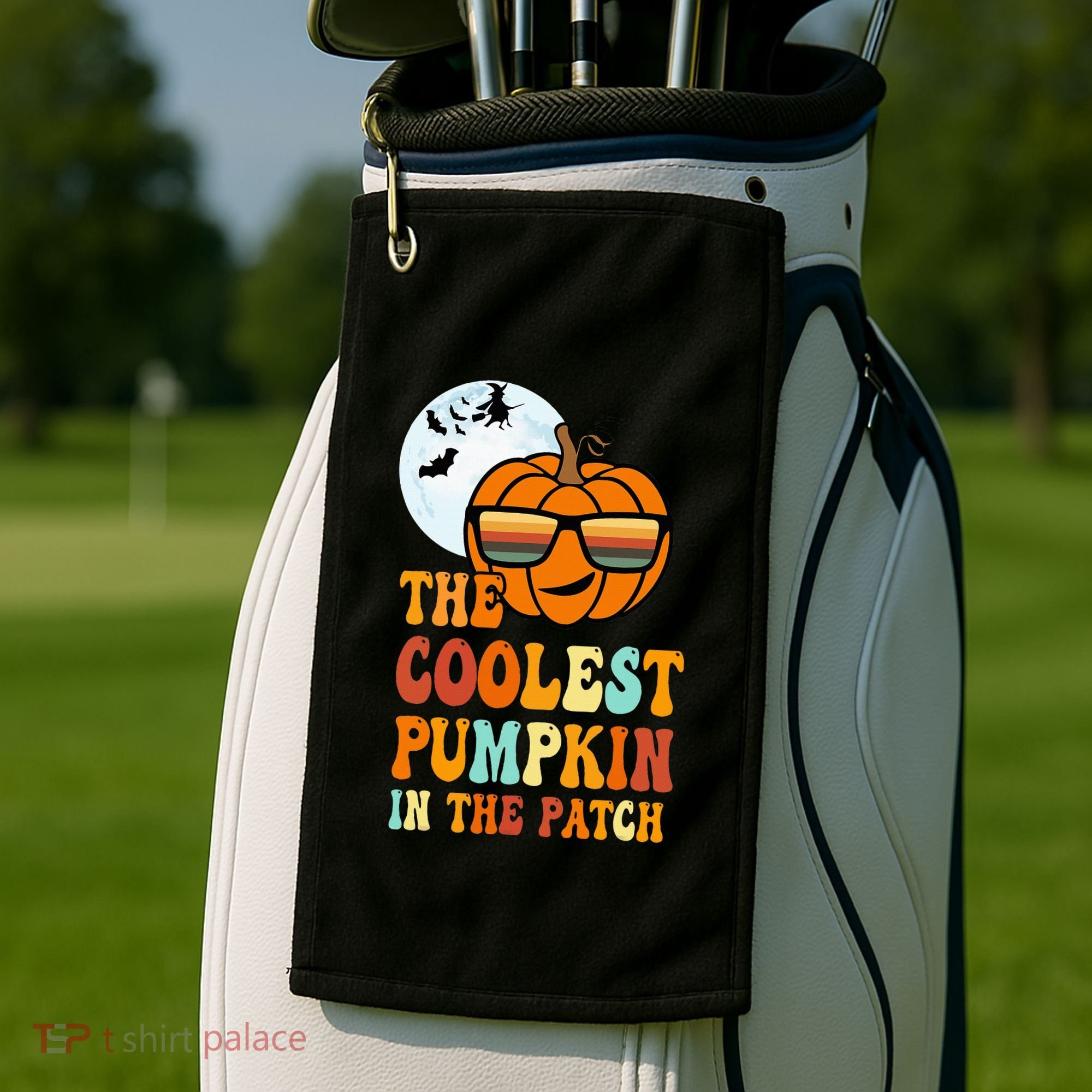 Coolest Pumpkin In The Patch Adorable Halloween Golf Towel
