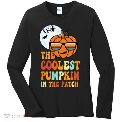 Coolest Pumpkin In The Patch Adorable Halloween Women's Long Sleeve Shirt