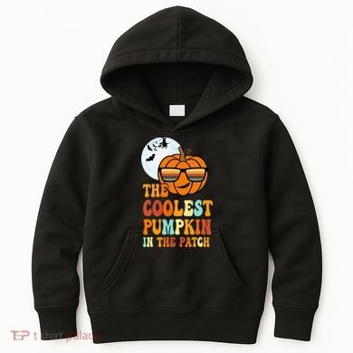 Coolest Pumpkin In The Patch Adorable Halloween Kids Hoodie
