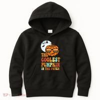 Coolest Pumpkin In The Patch Adorable Halloween Kids Hoodie thumb 0