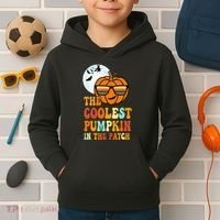 Coolest Pumpkin In The Patch Adorable Halloween Kids Hoodie thumb 2