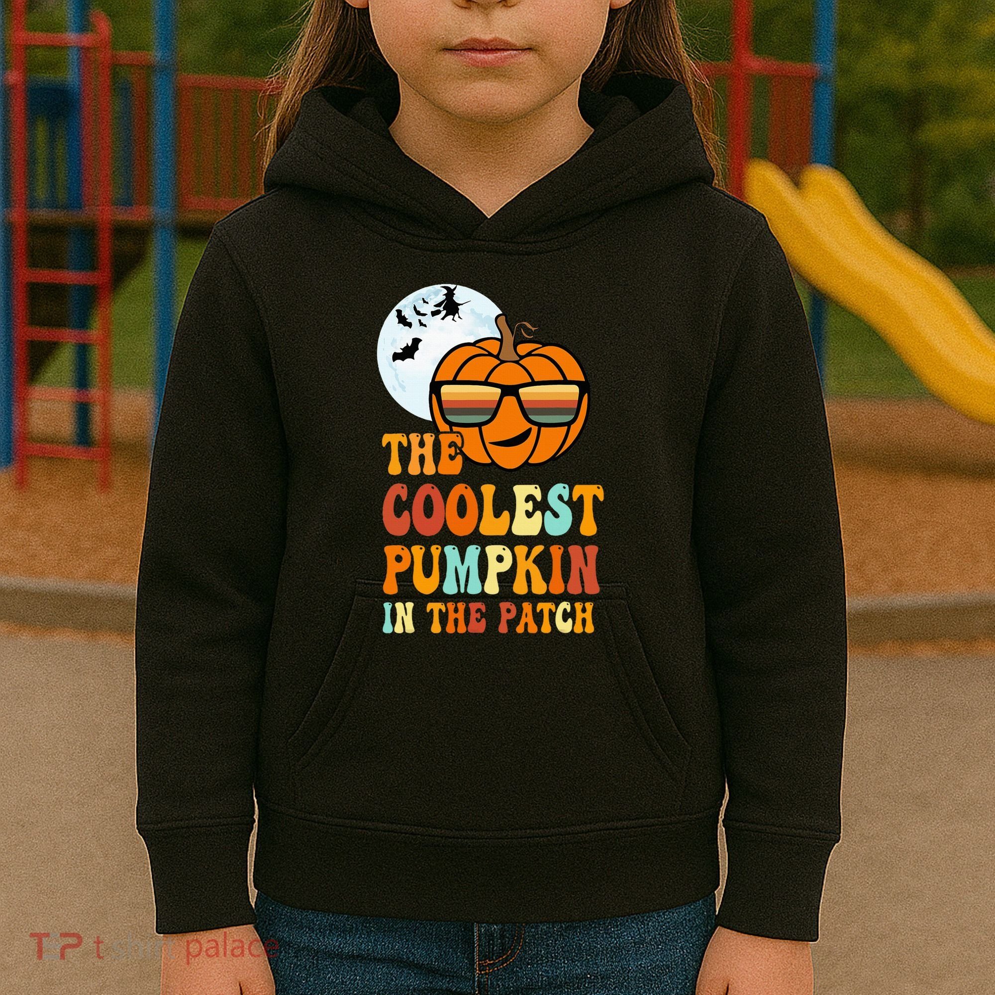 Coolest Pumpkin In The Patch Adorable Halloween Kids Hoodie