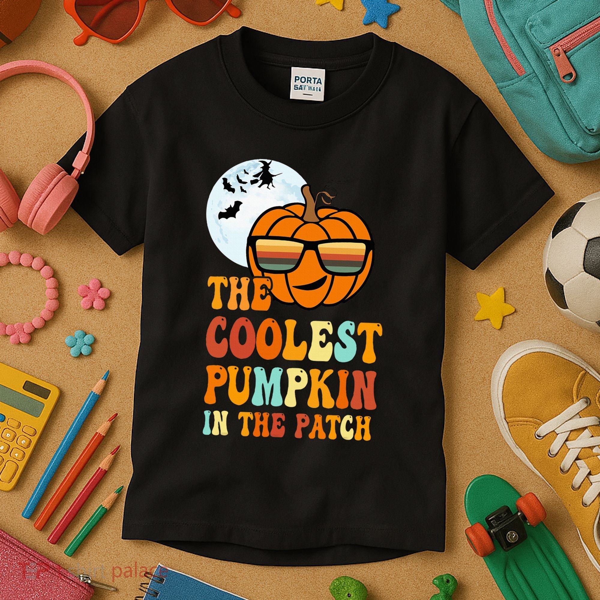 Coolest Pumpkin In The Patch Adorable Halloween Kids T-Shirt