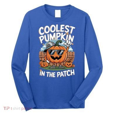 Coolest Pumpkin In The Patch Cute Gift Long Sleeve Shirt