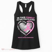 Cute Pink In This Family No One Fights Alone Breast Cancer Awareness For Women Women's Tank Top thumb 0
