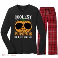 Coolest Pumpkin In The Patch Women's Long Sleeve Flannel Pajama Set  thumb 0