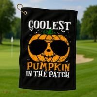 Coolest Pumpkin In The Patch Golf Towel thumb 1