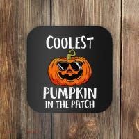 Coolest Pumpkin In The Patch Funny Halloween Gift Coaster thumb 0